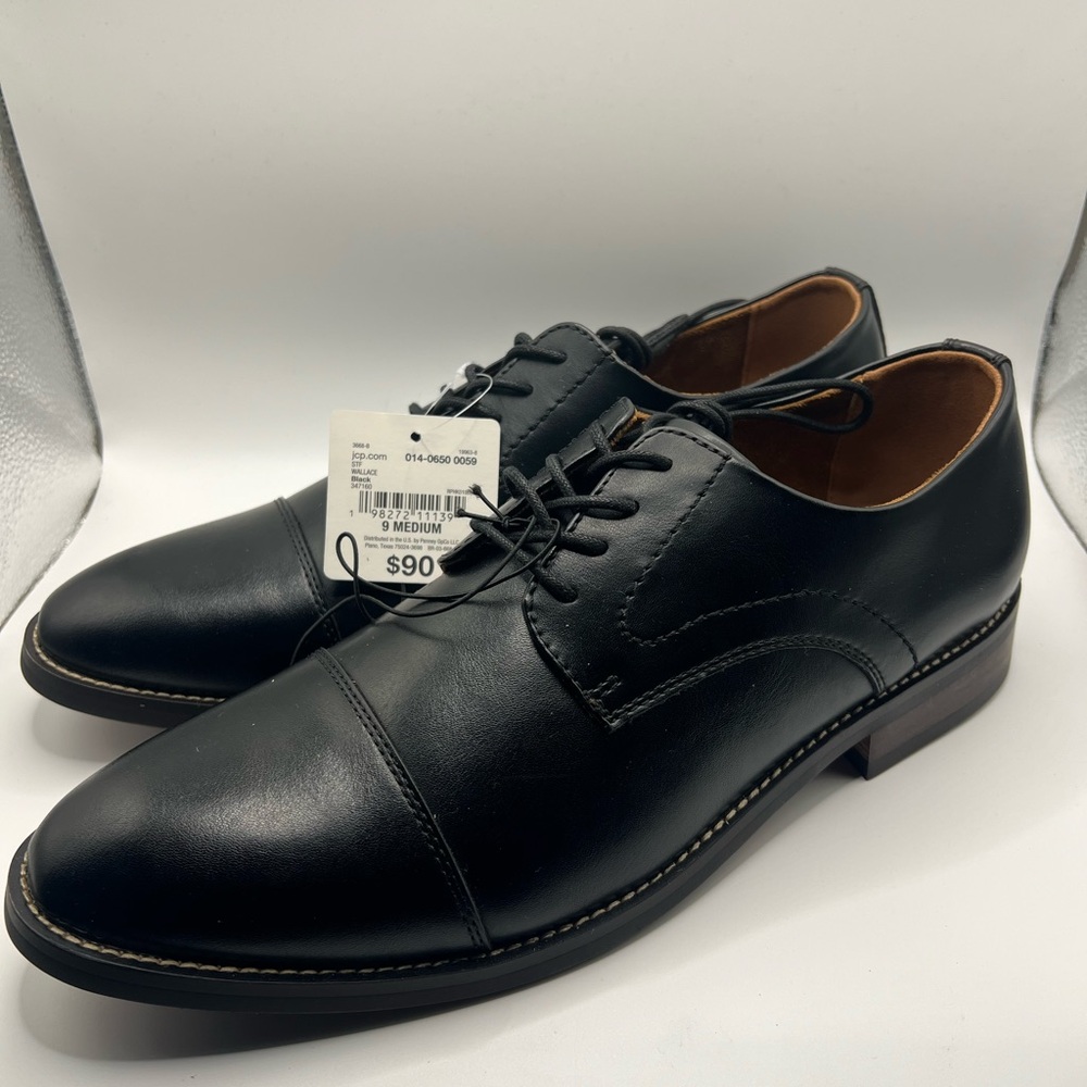 Stafford Black Leather Oxford Shoes